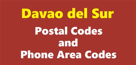 Davao del Sur ZIP Codes/Postal Codes and Phone Area Codes .